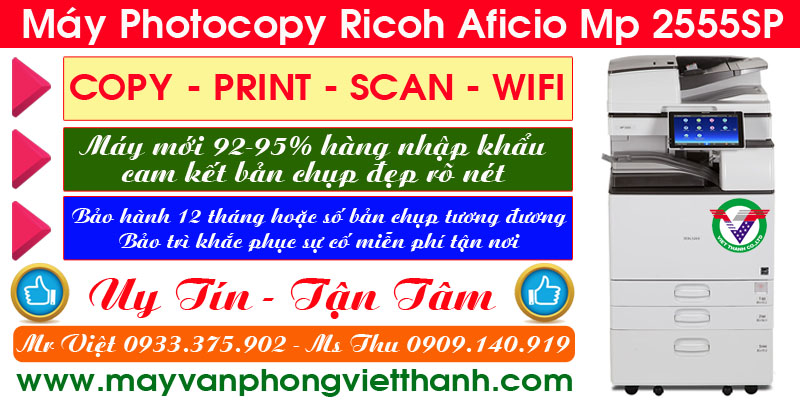 Máy Photocopy Ricoh Aficio Mp 2555sp mới 92-95%